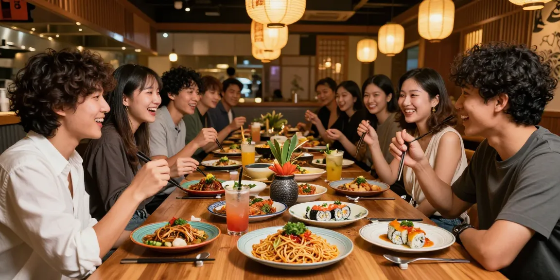 Enjoying delightful Asian fusion cuisine at Red88 restaurant with vibrant dishes and a lively atmosphere.
